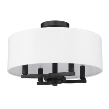 Golden 7154-SF BLK-MWS - Golden Lighting Eliana 4-light Semi-Flush Mount in Matte Black